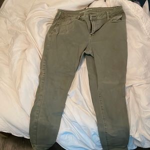 Old Navy, Army green skinny jeans